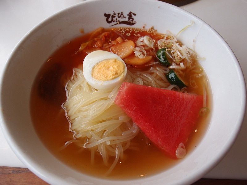 銀座　ぴょんぴょん舎GINZA UNA　盛岡冷麺ミニチヂミセット